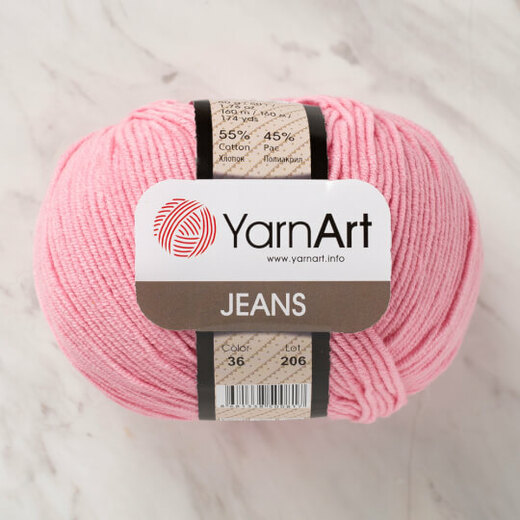 Yarn Art Jeans 36 růžová