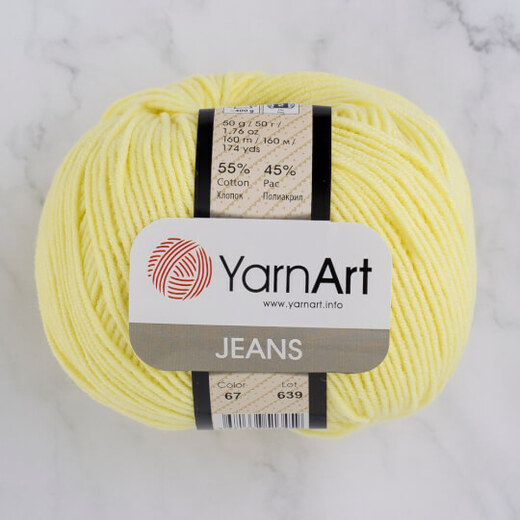 Yarn Art Jeans 67 světle žlutá