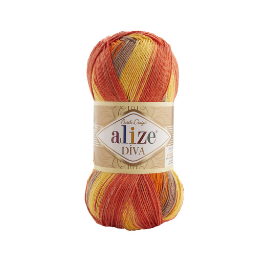 Alize Diva Batik 7632 oranžová
