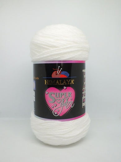 Super soft yarn Himalaya 80801 bílá