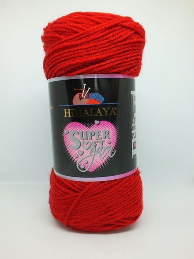 Super soft yarn Himalaya 80804 červená