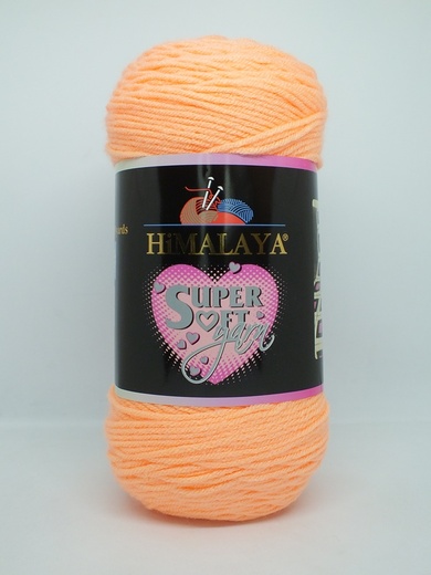 Super soft yarn Himalaya 80830 meruňková neon