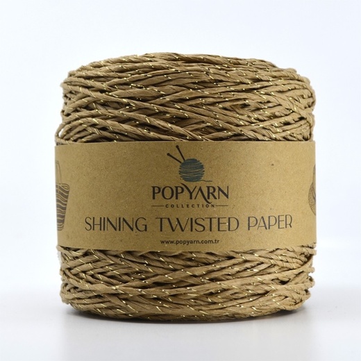 PopYarn Paper Twisted B512 zlatá